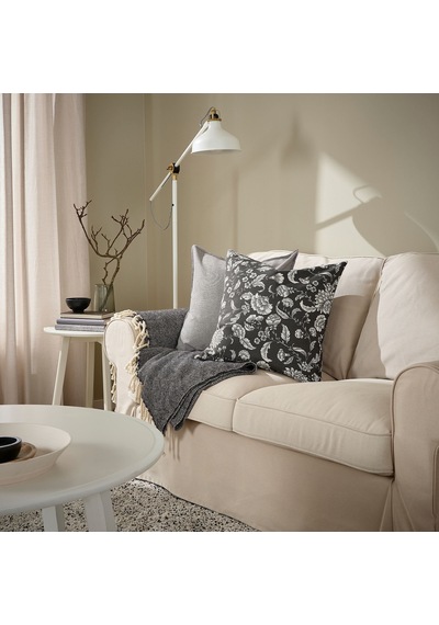 Ikea Idalınnea Yastık Kılıfı 50 X 50 Cm Siyah Gri - Beyaz Çok Renkli