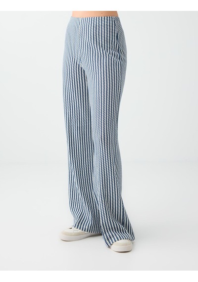 Jimmy Key Jimmy Key Lacivert Beli Lastikli Çizgili Örme Pantolon 6sw187484494