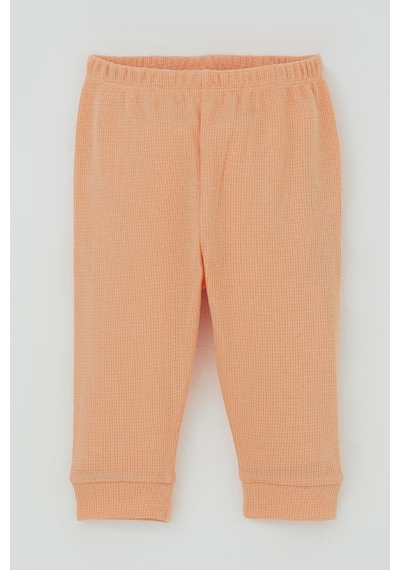 Breeze Kız Bebek Pijama Takımı Omuzdan Patlı Çiçek Baskı Armalı 4 Ay-1 Yaş, Somon Somon