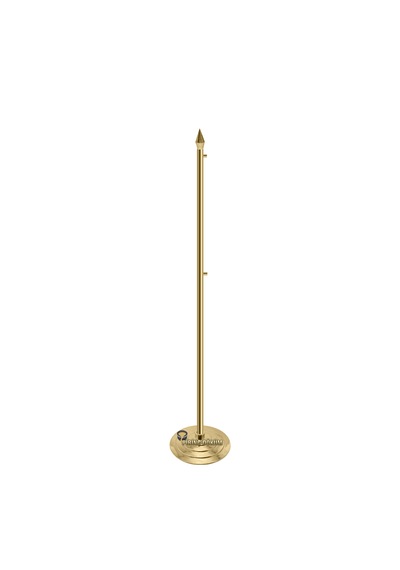 Sarı Gold Makam Bayrak Direği Sivri Alemli
