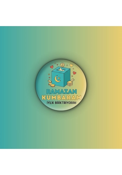 Ramazan Kumbaram Rozeti - Çocuklar İçin İyilik Ve Sadaka Bilinci Rozeti Çok Renkli