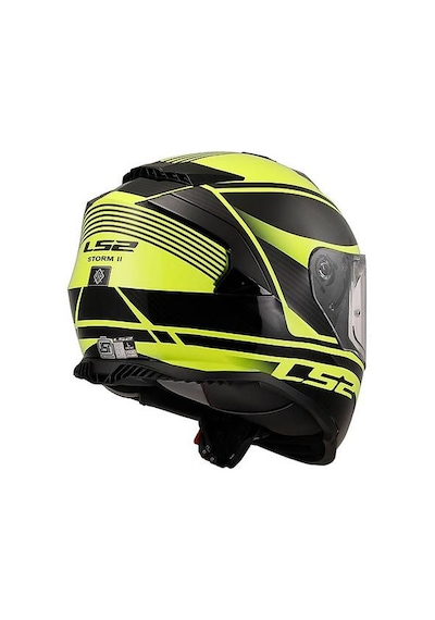Ls2 Storm 2 Dodger Neon Sarı Kapalı Motosiklet Kaskı Neon Sarı