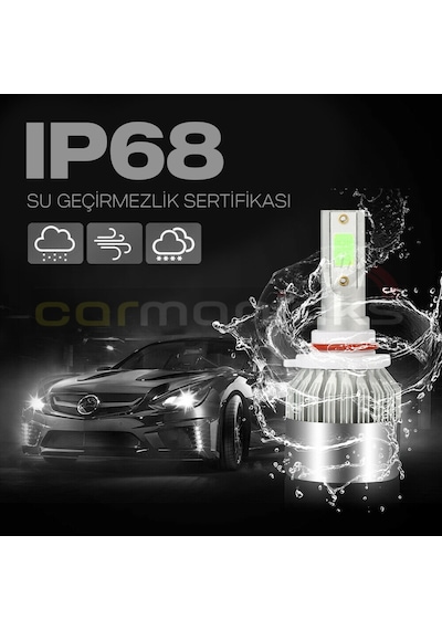 9005 Buz Mavi C6 Led Xenon Far Ampulü Şimşek Etkili 5800LM