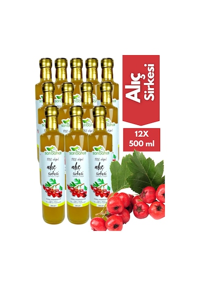 Alıç Sirkesi 500 Ml 12'li Paket - Organik Doğal Fermente