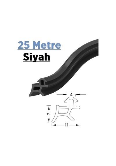 Pimapen Pvc Kapı Pencere Fitili Contası 25 Metre Siyah