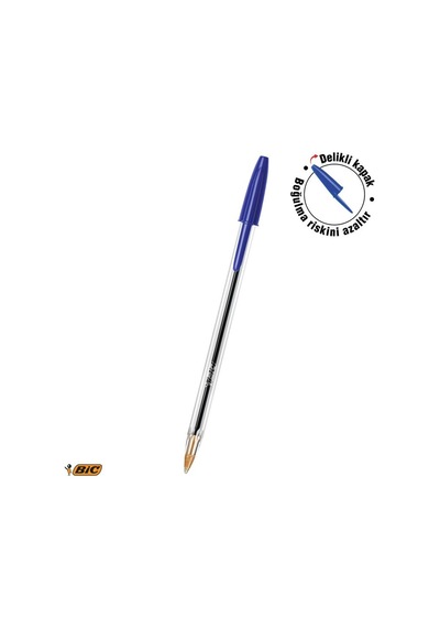 Bıc Cristal Medium Tükenmez Kalem Mavi 50'li