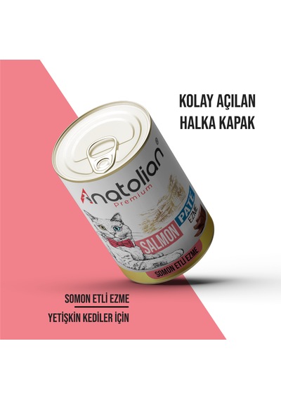 Anatolian Premium Somonlu Ezme Yetişkin Kedi Konservesi 24 X 400 G
