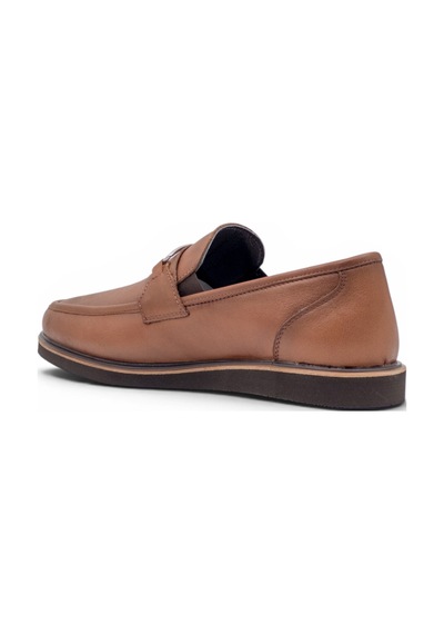 Voyager 5768 Erkek Hakiki Deri Loafer Ayakkabı Taba
