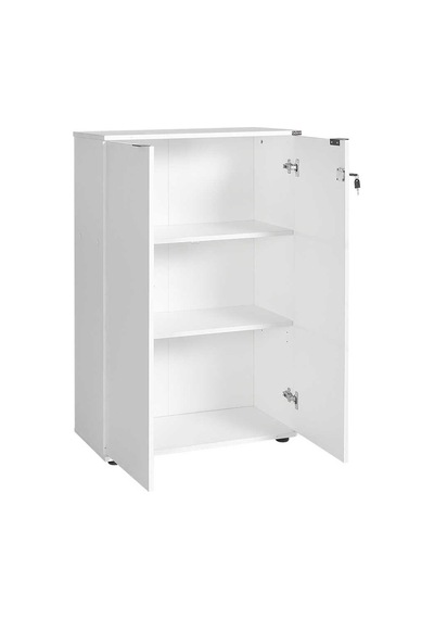 Adoremobilya Rio Ofis 3 Raflı Kapaklı Kitaplık - Diamond Beyaz