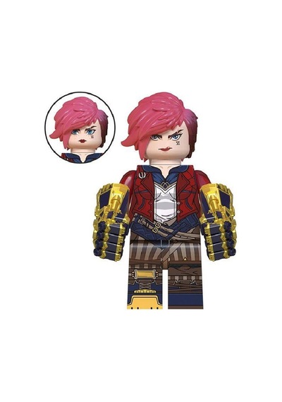 Myminitoys Lol Arcane Anime Mini Figür Violet -ahşap X-225