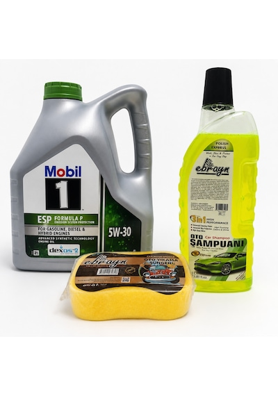 Mobil 1 Esp Formula P Dexos2 Dpf Motor Yağı 5W-30 4 L + Oto Şampuan 1000 ML + Yıkama Süngeri