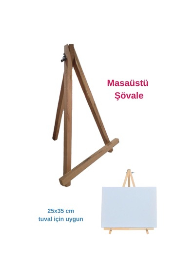 Dsh Doğal Seramik Hamuru Mini Şövale, Masaüstü Şövale, Şövalye, Akrobat Şövale, Resim Ressam Sehpası Sehbas
