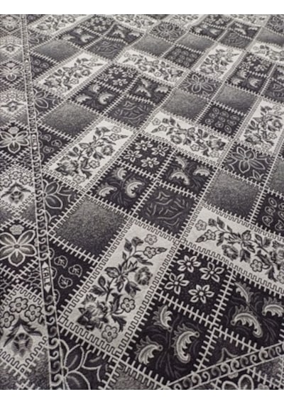 Savan Dokuma Halı Örtüsü 6m² 200 300 Kale Gri4 Gri