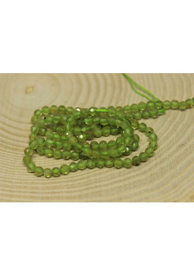 Yasamtohumu Peridot Zebercet Taşı Yarım Dizi 3 MM 17  CM Çok Renkli