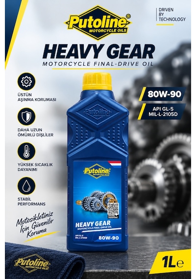 Putoline Heavy Gear 80w-90 Motosiklet Şanzıman Ve Dişli Yağı Apı Gl-5 1 Litre