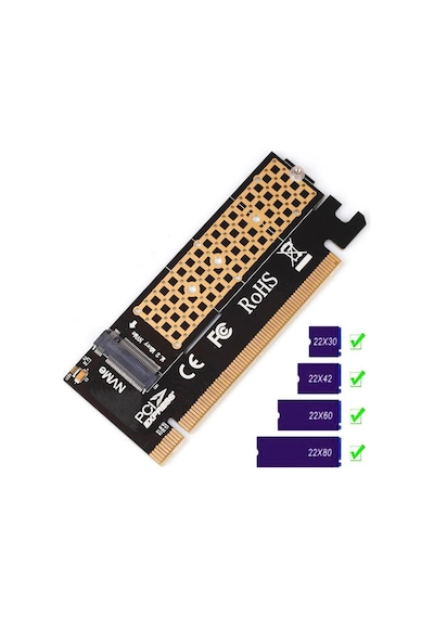 M2 NVME SSD NGFF To PCI-E 3.0 X16 M Key Kart Çevirici Adaptör