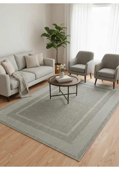 Mess Modern Dekoratif Yumuşak Dokulu Sisal Halı 3948 Krem Vizon Çok Renkli