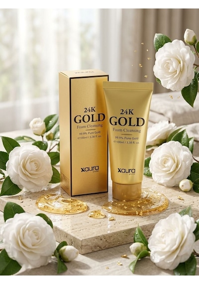 Xaura Global 24k Gold Foam Cleansing 100 Ml Gold Edition %99.9 Saf Altın İçerikli Canlandırıcı V