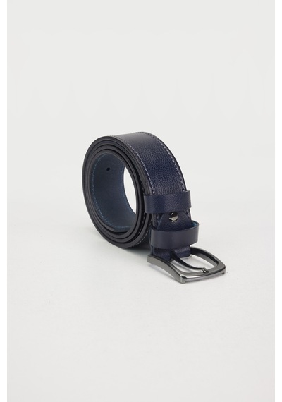 Tudors Erkek %100 Hakiki Deri 4 Cm Spor Lacivert Kemer-30074