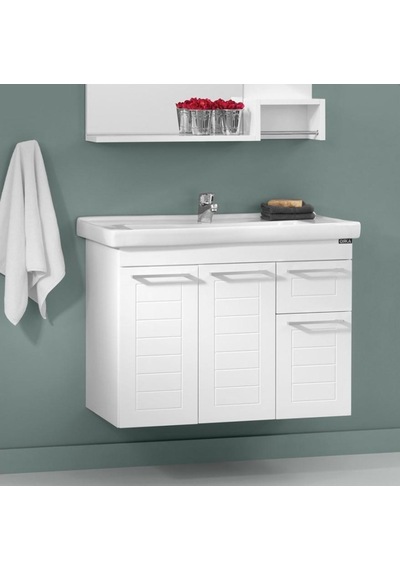 Orka Perge 85 Cm Mdf Beyaz Banyo Dolabı Takımı Ve Boy Dolabı Beyaz Orka Perge 85 Cm Mdf Beyaz Banyo Dolabı Takımı Ve Boy Dolabı Beyaz