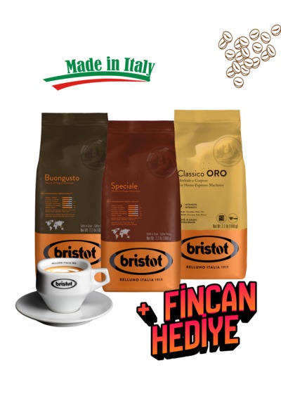 Tanışma Paketi 3 X 1 Kg Çekirdek Kahve - Özel Seçki Premium İtalyan Espresso Buongusto + Speciale + Classico Oro