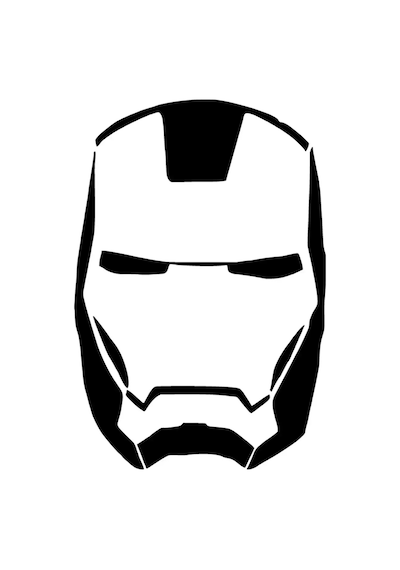 Ironman Kafası Sticker Oto Motor Laptop Duvar Folyo Sticker 25x37 Cm