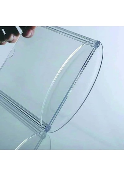 A5 Oval Tabanlı Masaüstü Şeffaf Föylük Broşürlük Fiyatlık 50li Paket