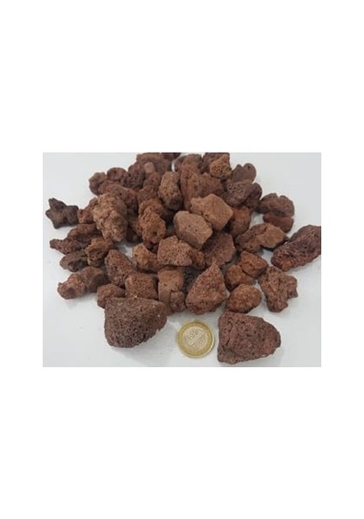 İri Kırmızı Pomza 2-4 Cm 20 Lt Lav Taşı Mangal Taşı Dekoratif Volkanik Pomza Taş