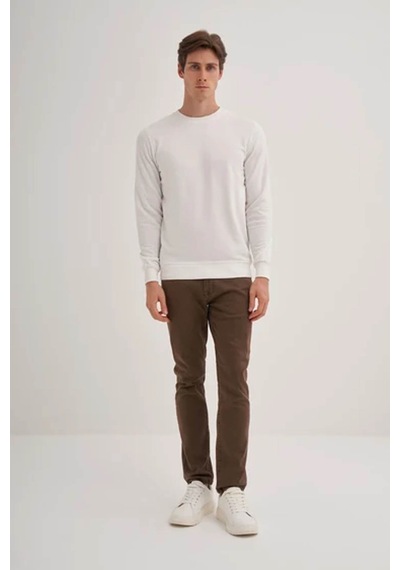 Cazador Slim Fit Ekru Erkek Sweatshirt 56100
