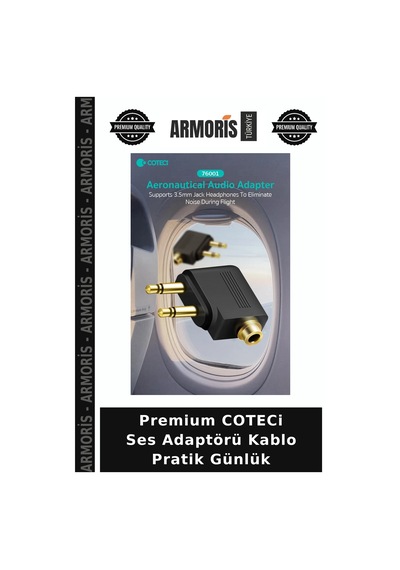 Premium Coteci Ses Adaptörü Kablo Pratik Günlük