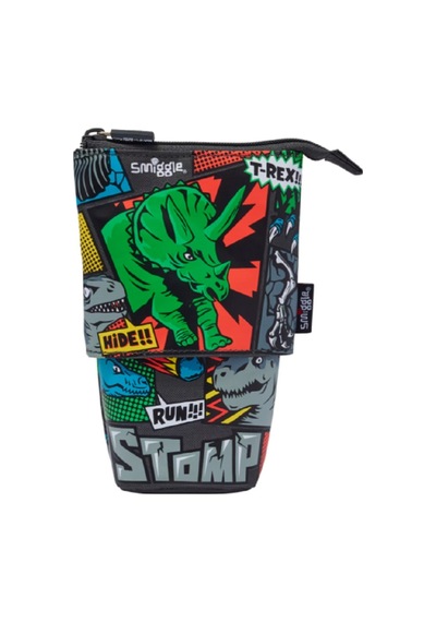 Smiggle Happy Tales Stand N' Slide 2'si 1 Arada Kalem Kutusu Gri