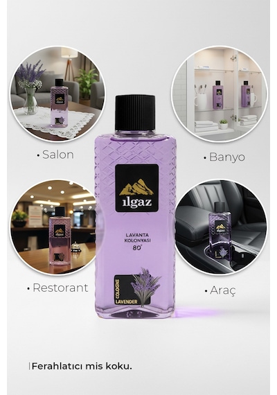 Ilgaz Lavanta Kolonyası 4'lü Set 80 Derece 400 Ml Elegance Series