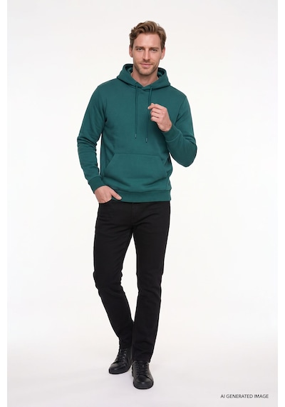 AC&Co / Altınyıldız Classics Erkek Koyu Yeşil Standart Fit Normal Kesim Kapüşonlu Kanguru Cepli Pamuklu Sweatshirt Koyu Yeşil AC&Co / Altınyıldız Classics Erkek Koyu Yeşil Standart Fit Normal Kesim Kapüşonlu Kanguru Cepli Pamuklu Sweatshirt Koyu Yeşil