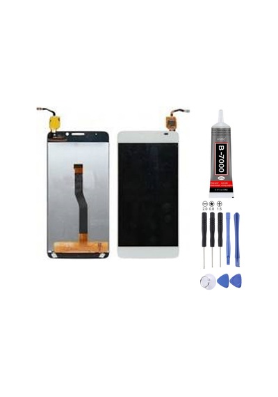 General Mobile Gm 4g Uyumlu Lcd Ekran Çıtasız Beyaz + Montaj Kiti