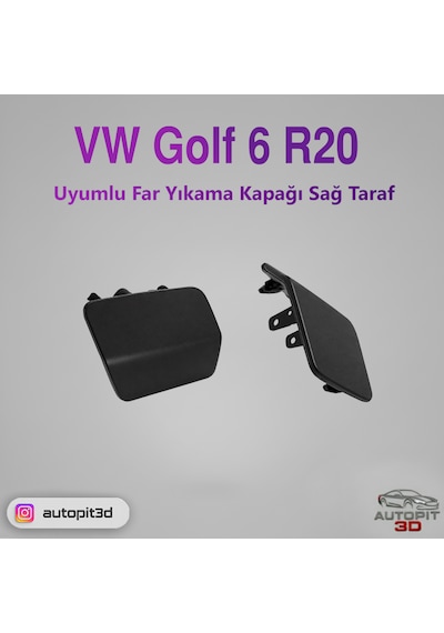 Volkswagen Golf 6 R / R20 2009-2013 Uyumlu Ön Tampon Far Yıkama Kapağı Sağ Taraf