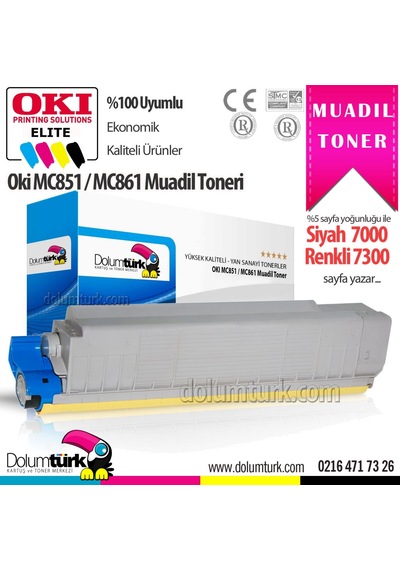 Oki Mc851Cdxn Uyumlu Toner Takım