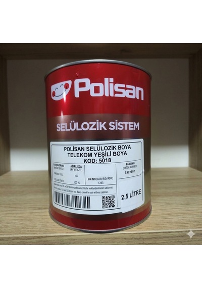 Polisan Selülozik Telekom Yeşili Boya 2.5 Litre Kod :5018