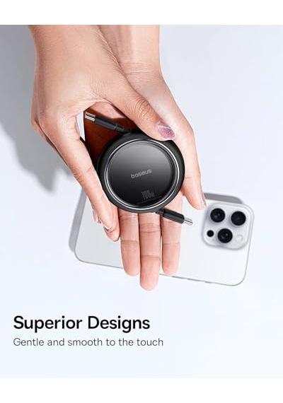 Draw Mini Makaralı Type-c To Type-c 100w Kablo 1m.-siyah Diğer