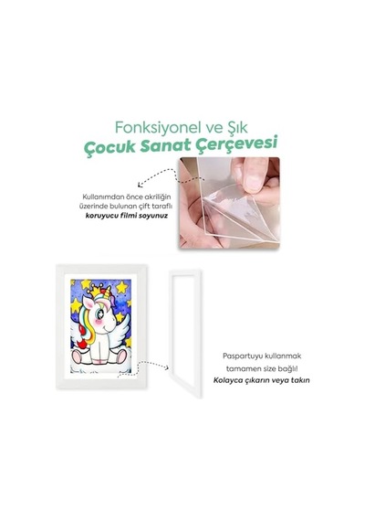 Resim Sanat Çerçevesi Mıknatıslı Kapaklı Duvara Asılabilir Etkinlik Sergileme Çerçevesi Çocuk Çizimleri Için