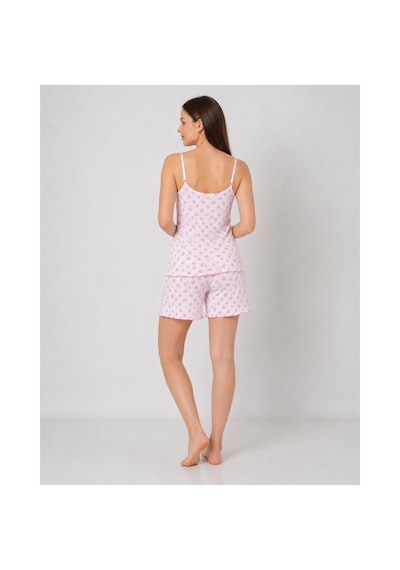 Pijamask Kadın Pembe Çiçek Desenli Askılı Şortlu Pijama Takımı Yazlık Rahat Ev Giyim P100-036 Beyaz Pijamask Kadın Pembe Çiçek Desenli Askılı Şortlu Pijama Takımı Yazlık Rahat Ev Giyim P100-036 Beyaz