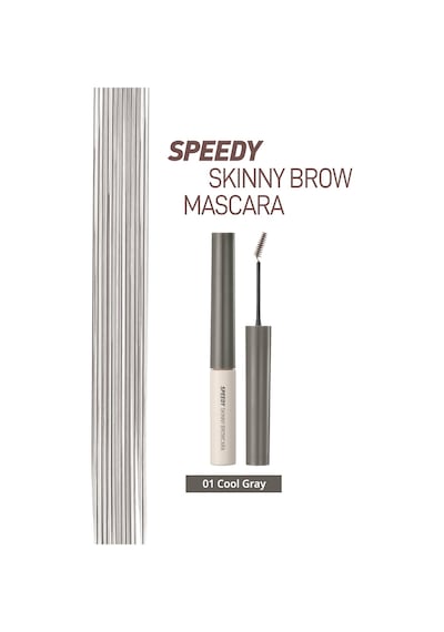 Peripera Speedy Skinny Browcara 01 Cool Gray