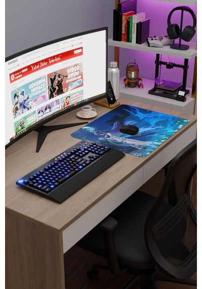 Lauma Genshin Impact Anime Oyuncu V4 - 48x40 Xl Gaming Mouse Pad Fare Altlığı