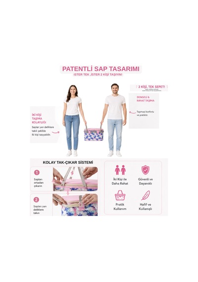 20 Lt Piknik Sepeti 1120 Picnic Bag -331 Karışık/Çok Renkli