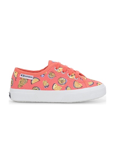 Superga 3750 Kids Fruit Print Leggera Çocuk Unisex Turuncu Bileksiz Sneaker Turuncu-469