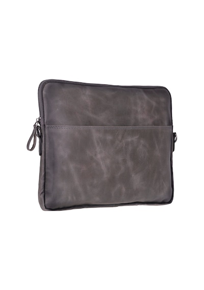 Bloomsleeve Leeds 16" Ash Gray Hakiki Deri Laptop & Tablet Kılıfı Gri