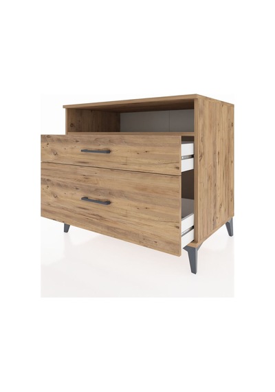 Kronos Şifonyer Tek Raflı 2 Çekmeceli 88x59x80 Çam-çam Çam