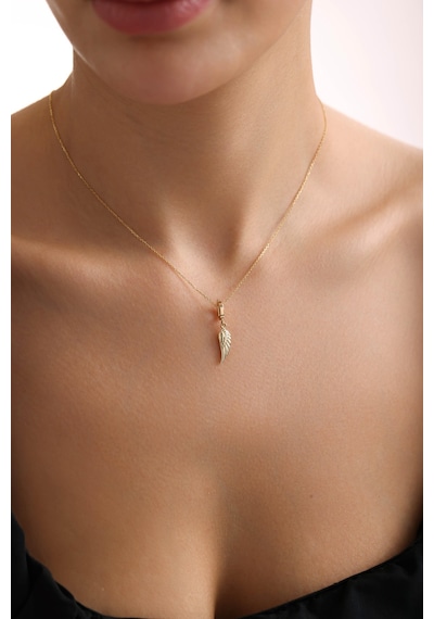 Kanat Oval Kilitli Charm Kolye Ucu