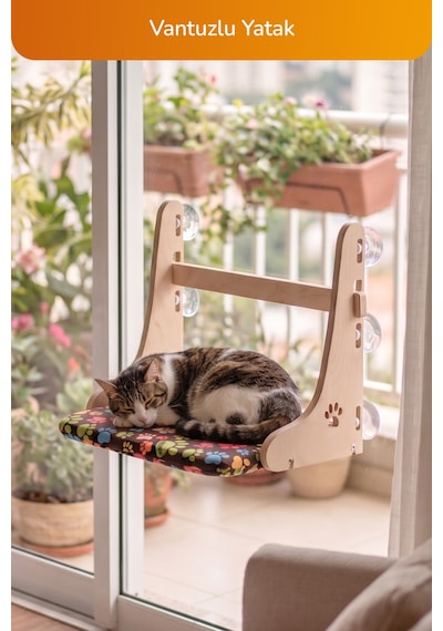 4 Lü Pati Desen Kedi Ve Küçük-orta Irk Köpekler İçin Konfor Seti, Çadır, Minder, Mama Kabı, Vantuzlu Cam Yatağı