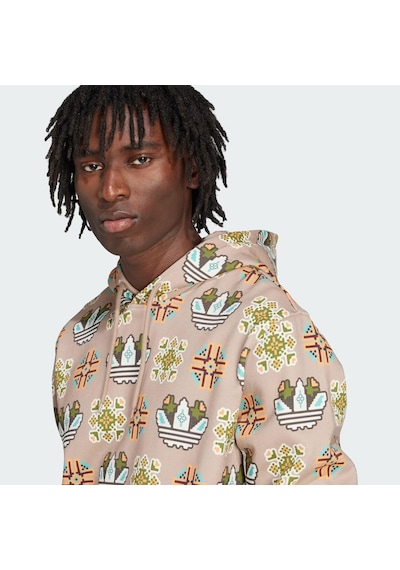 Adidas Tile Allover Print Loose Erkek Sweatshirt C-adıjw1084e50a00 Kahverengi