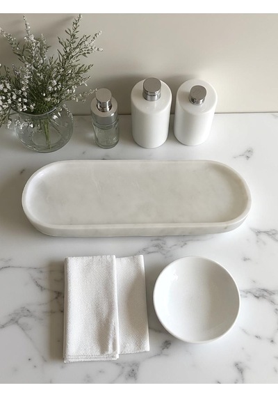 Mcg Mermer Banyo Düzenleyici Tepsi Bej - Gri